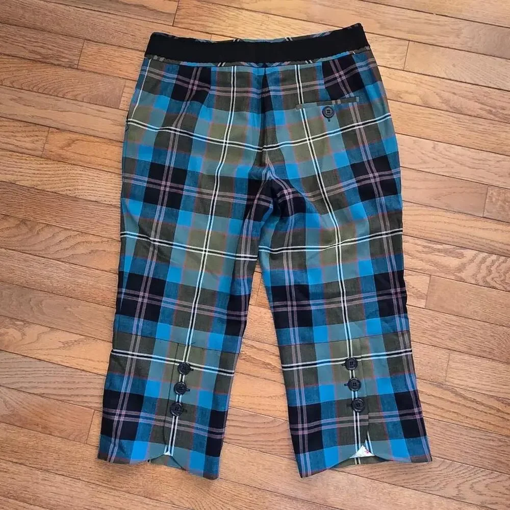 L.A.M.B. gwen stefani Womens plaid cropped pants shorts y2k 2000s 6